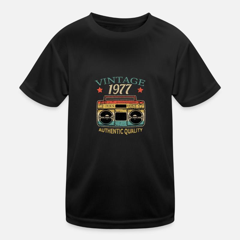 Vintage 1977 Radio Authentic Quality B-Day Gift Kids Functional T-Shirt