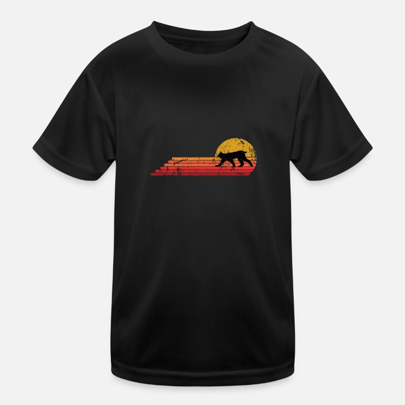 Luchs Wildtier Tier Retro Vintage Style Kinder Funktions-T-Shirt