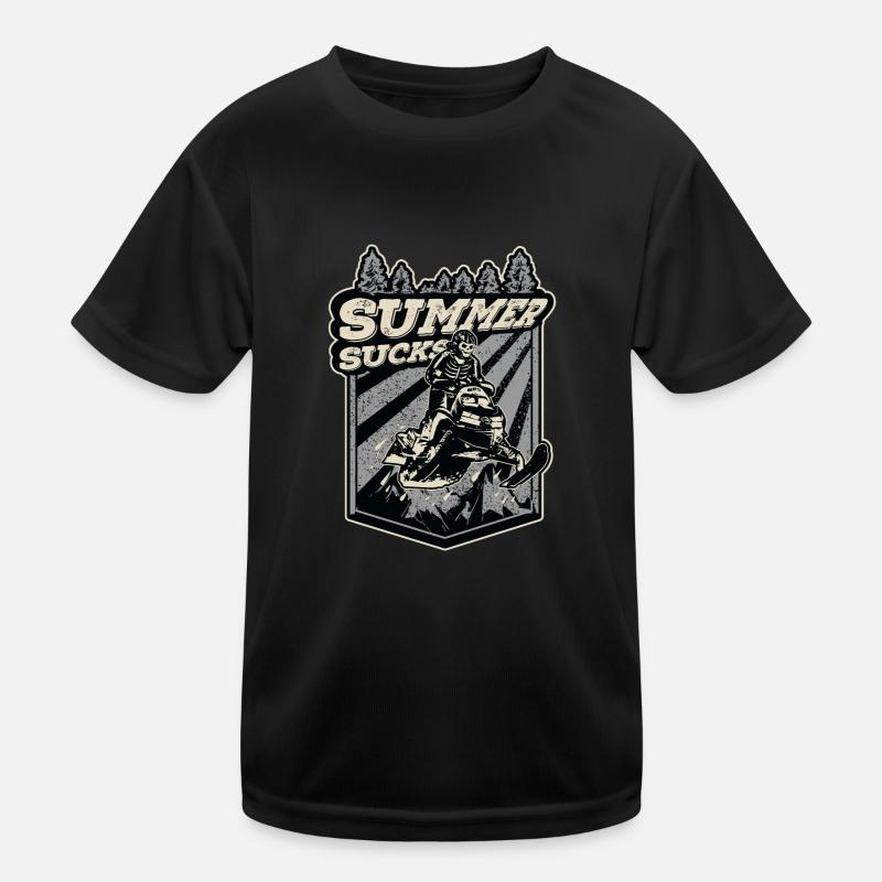 Summer Sucks motoneige squelette Snowmobile T-shirt sport Enfant