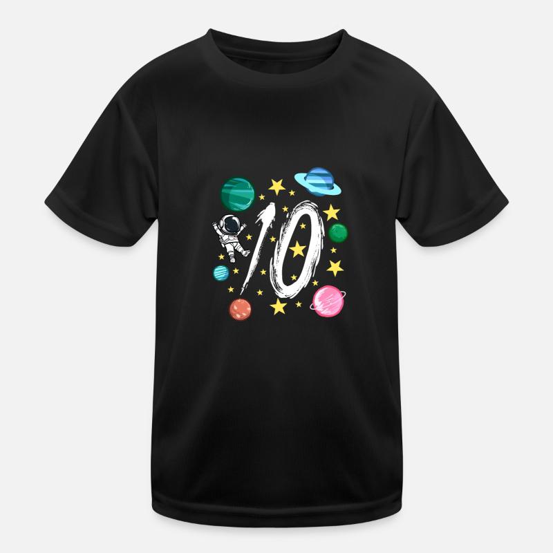 10th Birthday Spaceman 10 Years Old Astronaut Gift Kids Functional T-Shirt