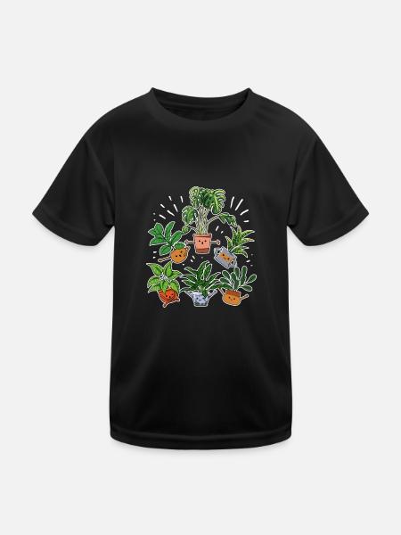 Drôle de plantes dansantes Jardinier Fleuriste - T-shirt sport Enfant - noir - Devant