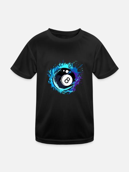 Billard 8 Nine Pool Snooker Cadeau - T-shirt sport Enfant - noir - Devant
