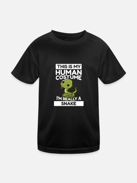 This Is My Human Costume I'm Really A Snake - Kids Functional T-Shirt - black - Front