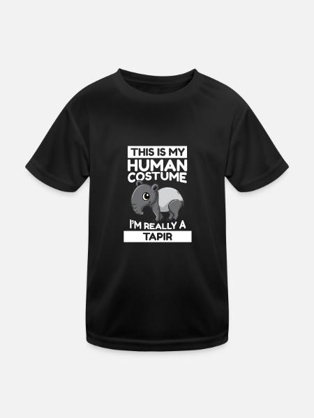 C’est mon costume humain Je suis vraiment un tapir - T-shirt sport Enfant - noir - Devant