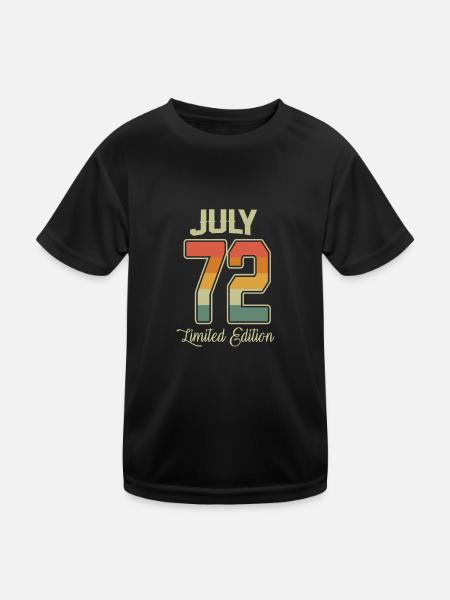 Vintage 50ème anniversaire Juillet 1972 Athlètes - T-shirt sport Enfant - noir - Devant