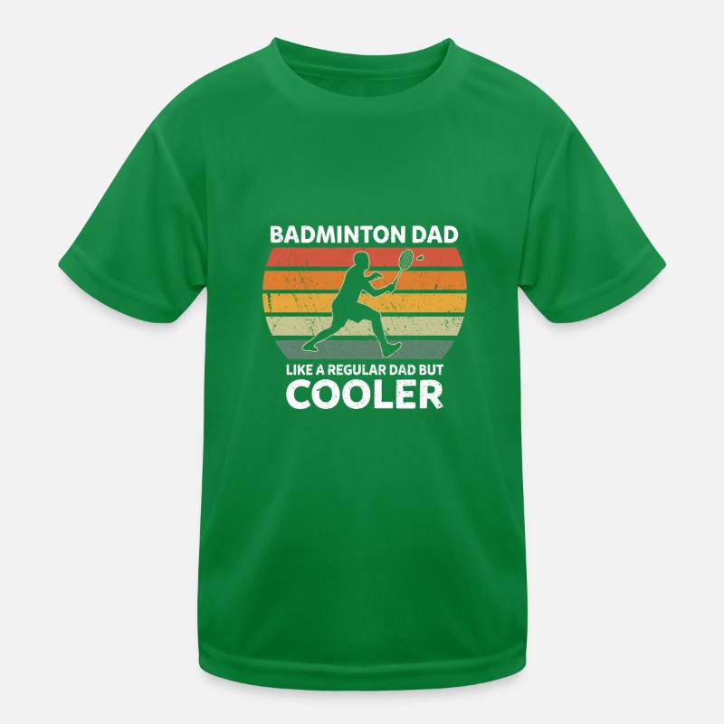 Papa de badminton rétro comme un papa ordinaire mais plus cool T-shirt sport Enfant