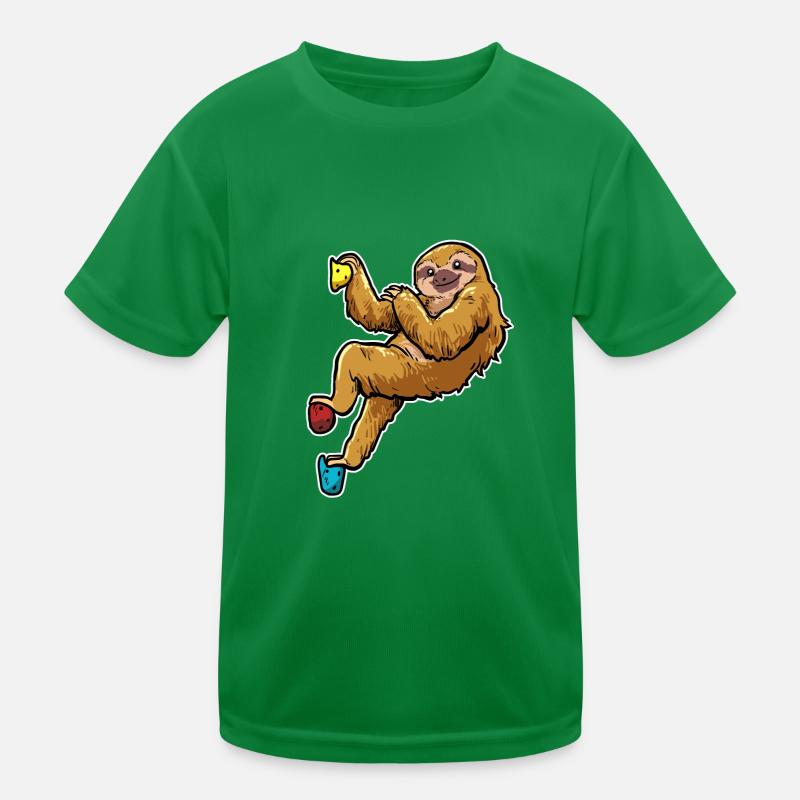 Klettern Faultier Kletterer Bouldern Felsklettern Kinder Funktions-T-Shirt