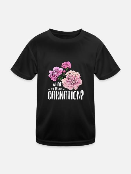 Fleuriste Amateurs de fleurs Œillets Fleurs Jardinier - T-shirt sport Enfant - noir - Devant