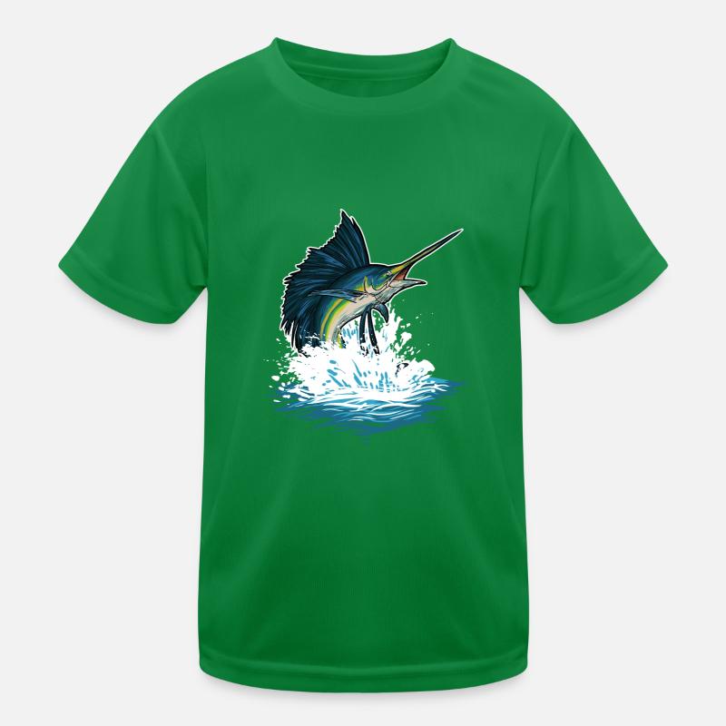 Poisson d’eau profonde Créatures marines Espadon Océan T-shirt sport Enfant
