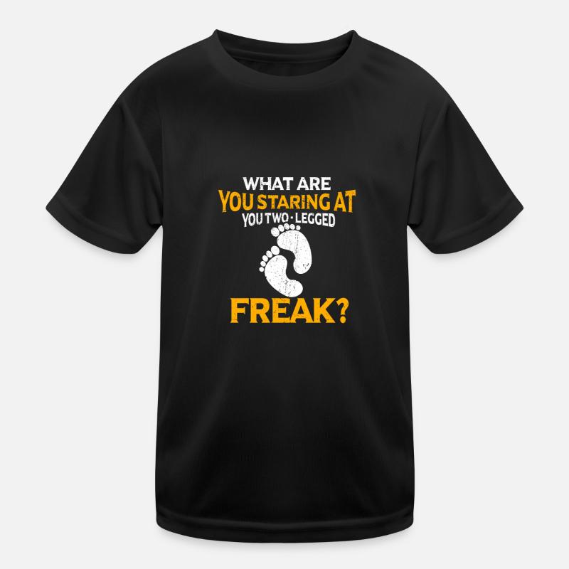 Einbeinig Zweibeinig Behinderung Spruch Amputation Kinder Funktions-T-Shirt