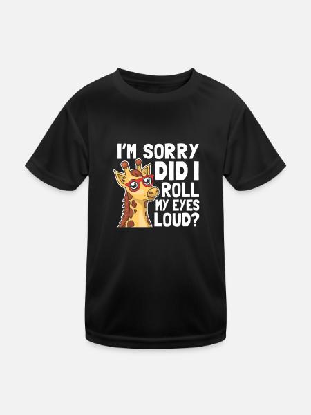 Did I Roll My Eyes Out Loud Sarkasmus Ironie - Kinder Funktions-T-Shirt - Schwarz - Vorne