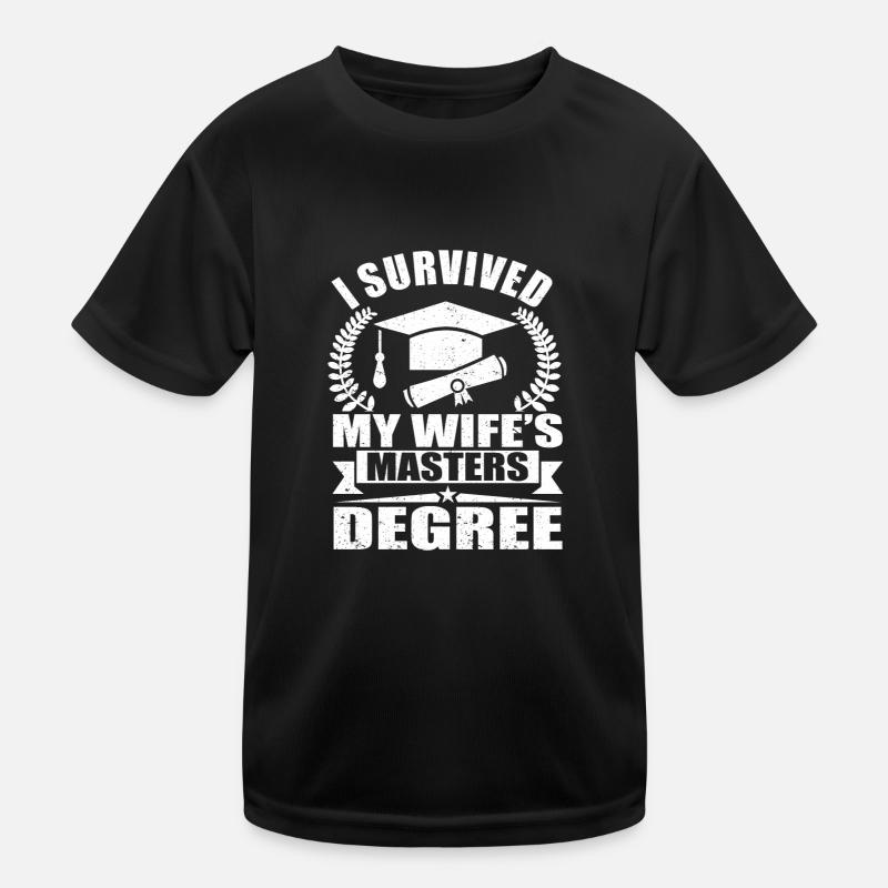 Ehefrau Schulabschluss Universität Abschlussfeier Kinder Funktions-T-Shirt