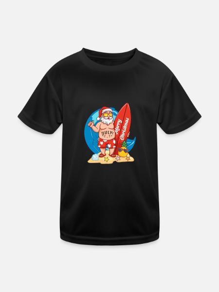 Joyeux Noël Weihnachten Santa Nikolaus Noël - T-shirt sport Enfant - noir - Devant