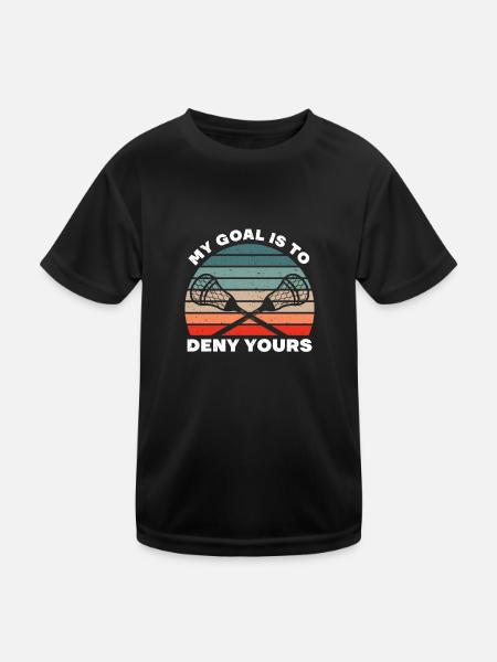 Drôles de dictons Joueurs de crosse Hockey de crosse - T-shirt sport Enfant - noir - Devant
