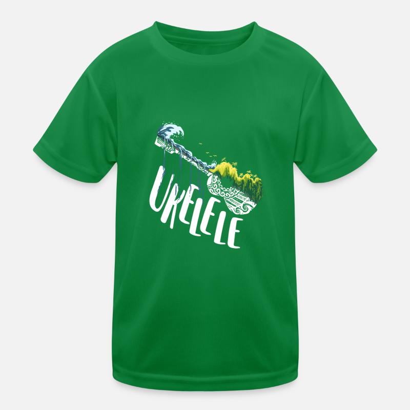 Tribal Pattern Ukulele Player Ukuleles Guitar Kids Functional T-Shirt