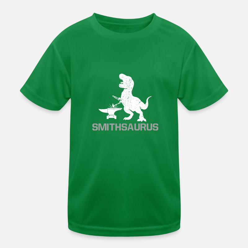 T-Rex Metallschmied Smithosaurus Handwerker Dino Kinder Funktions-T-Shirt