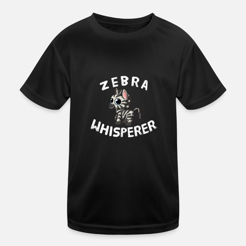 Zebra Whisperer Zebra Pferd Zebrastreifen Tier Kinder Funktions-T-Shirt