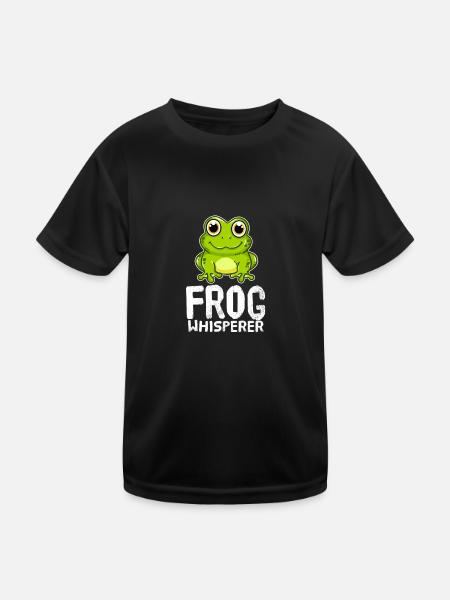 Funny Frog Lover Frog Whisperer - Kids Functional T-Shirt - black - Front
