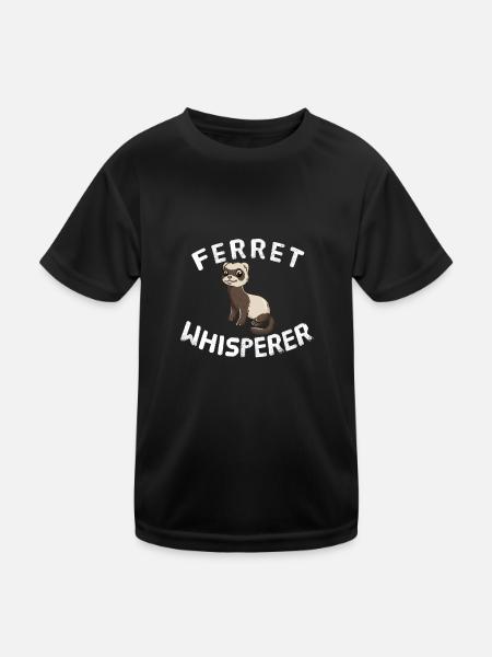 Frettchen Whisperer Tiere Tierliebhaber Frettchen - Kinder Funktions-T-Shirt - Schwarz - Vorne