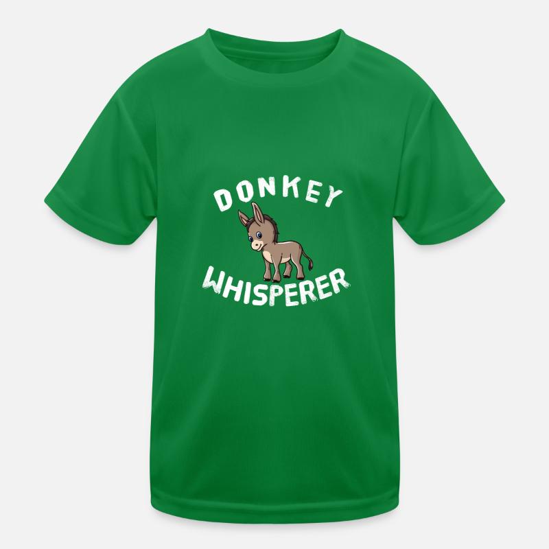Funny Donkey Lover Donkey Whisperer Kids Functional T-Shirt