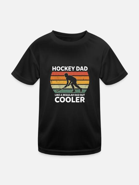 Hockey Papa Normal Père Seulement Cool Papa - T-shirt sport Enfant - noir - Devant