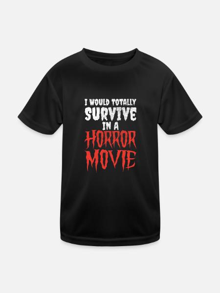 Les amateurs de films d’horreur Halloween Creepy - T-shirt sport Enfant - noir - Devant