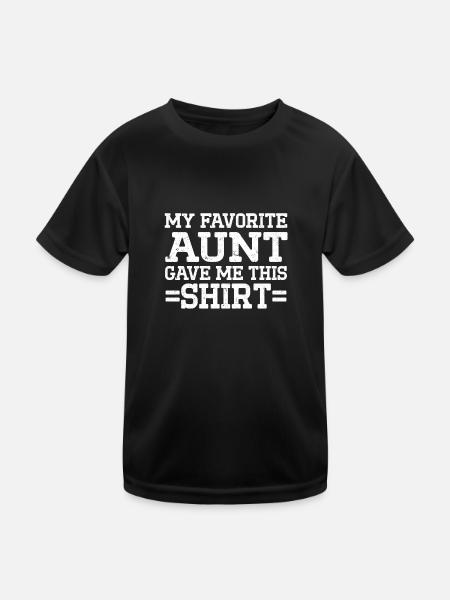 Beste Tante Neffe Nichte Sprüche Familie - Kinder Funktions-T-Shirt - Schwarz - Vorne