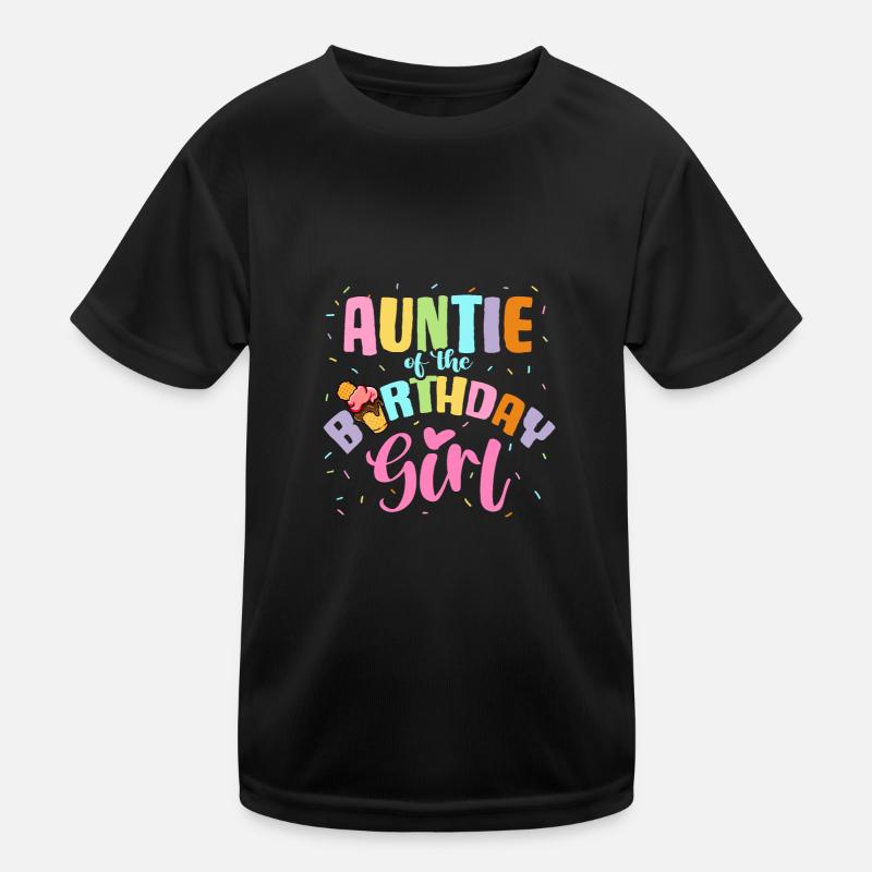 Eiscreme Party Geburtstag Tante Beste Tante B-Day Kinder Funktions-T-Shirt