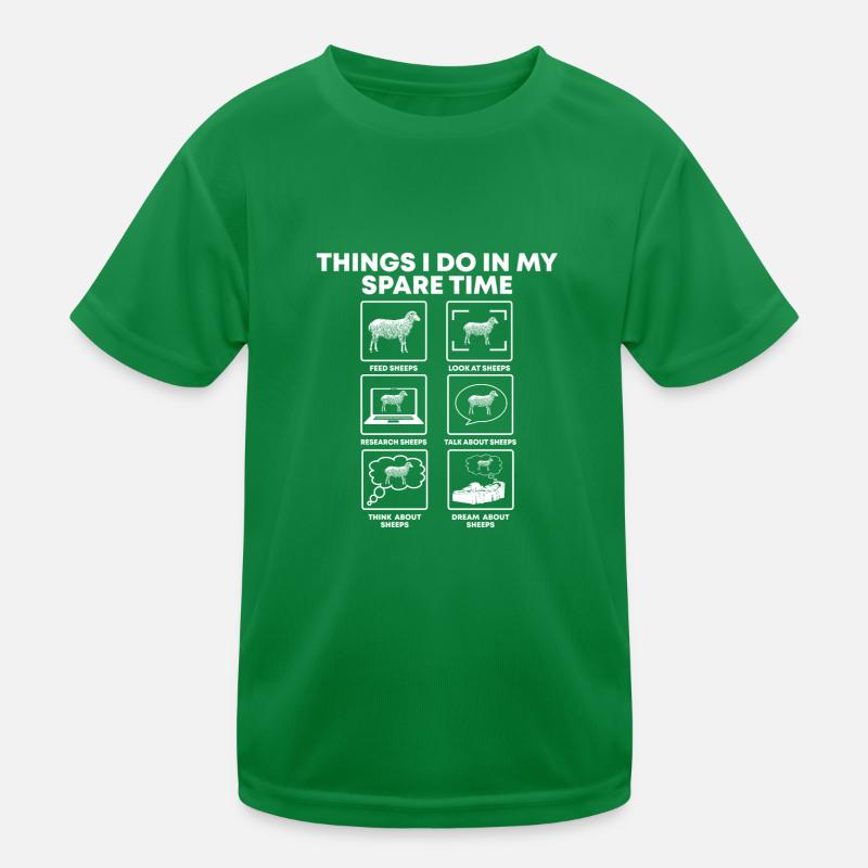 Schafe Schaf Hirte Landwirt Bauernhof Bauer Kinder Funktions-T-Shirt