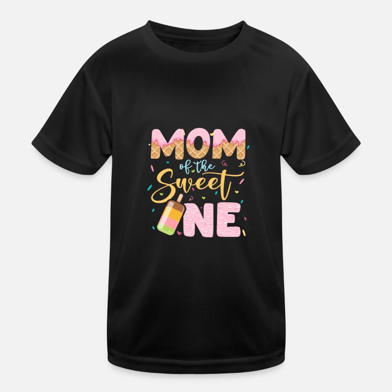 Mama Eiscreme Liebhaber Mutter Sprüche Waffeleis Kinder Funktions-T-Shirt