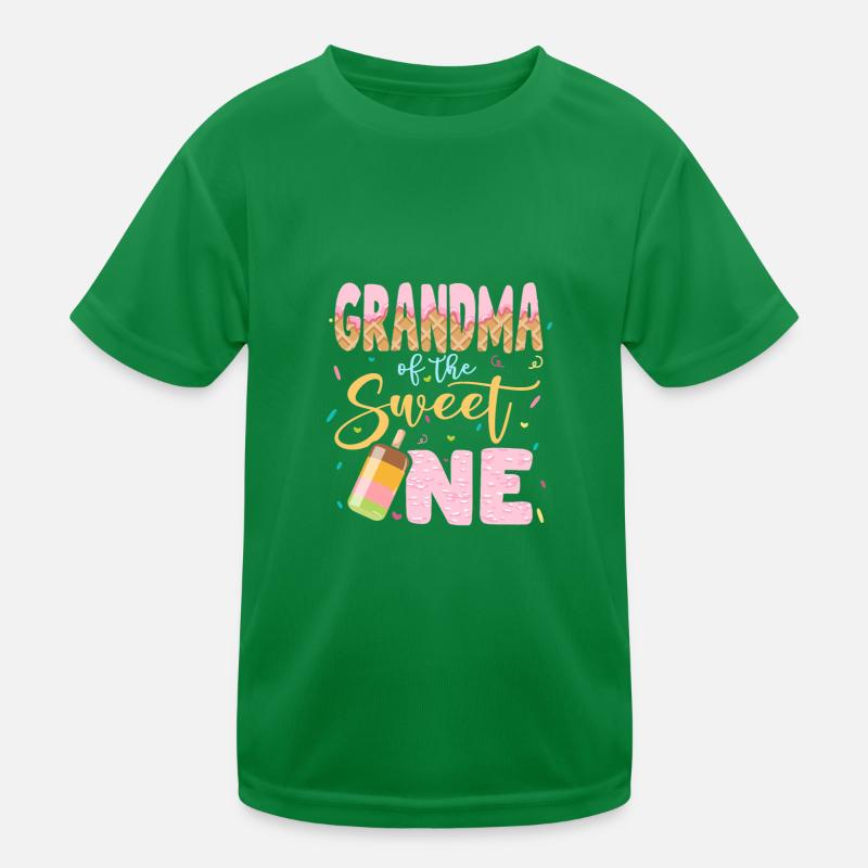 Eiscreme Liebhaber Oma Großmutter Waffeleis Kinder Funktions-T-Shirt
