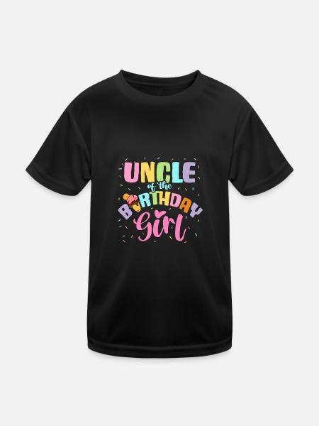 Crème glacée Oncle Fête d’anniversaire Neveu Nièce Crème glacée - T-shirt sport Enfant - noir - Devant