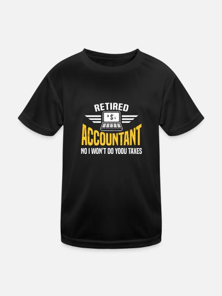 Buchhalter Im Ruhestand Steuerberater Rentner - Kinder Funktions-T-Shirt - Schwarz - Vorne