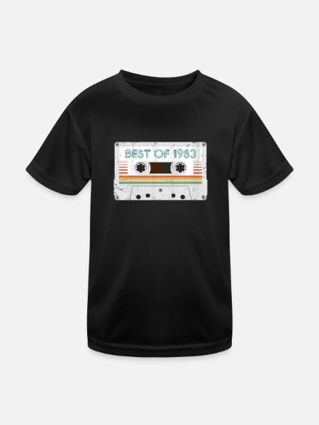 BEST OF 1983 Cassette Tape - Kids Functional T-Shirt - black - Front