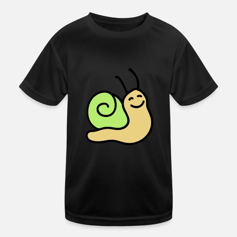 Fröhliche Schnecke 3 Kinder Funktions-T-Shirt