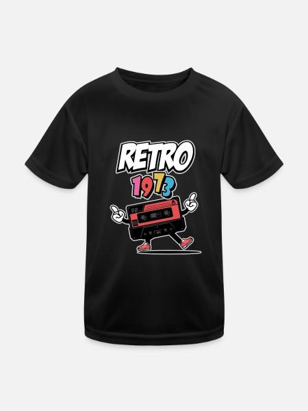 1973 Anniversaire 50 Homme Chemise de 1973 - T-shirt sport Enfant - noir - Devant
