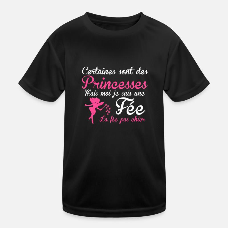 la fée pas chier - Kinder Funktions-T-Shirt - Schwarz