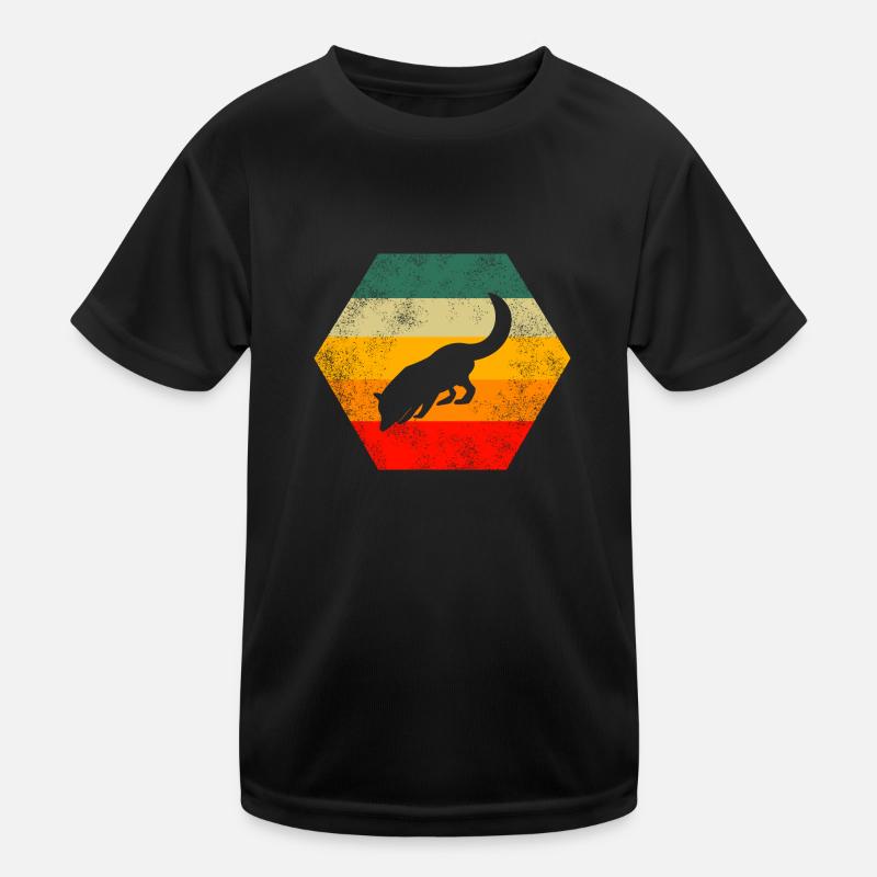 Retro Grunge Fox - Kids Functional T-Shirt - black