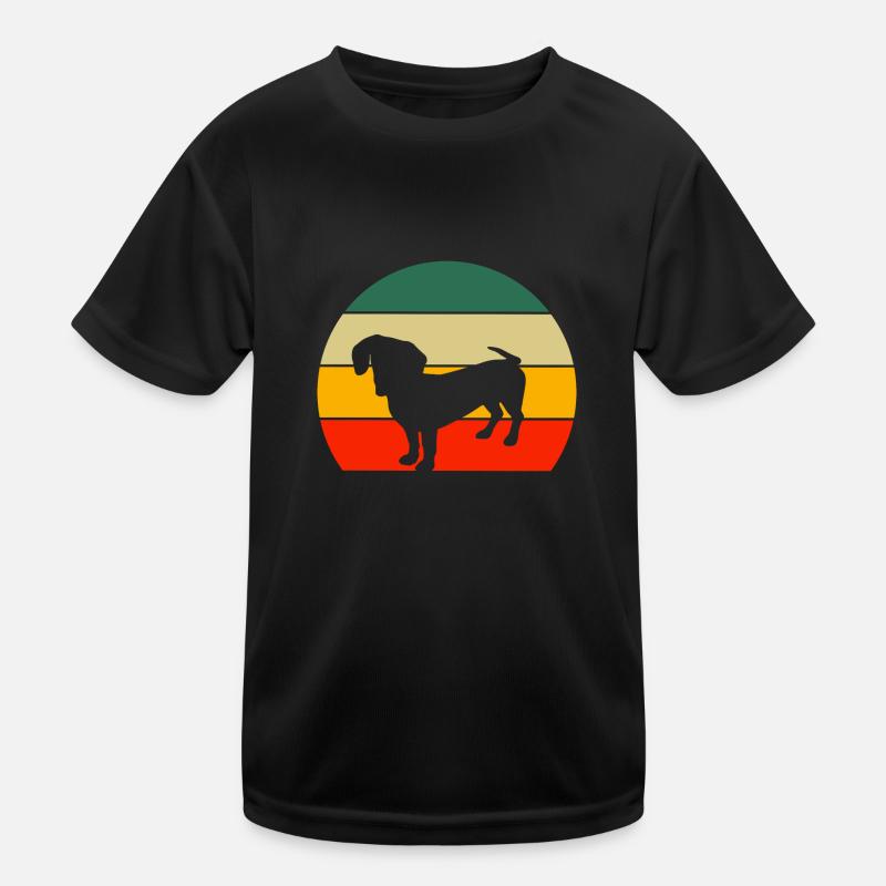 Teckel rétro T-shirt sport Enfant