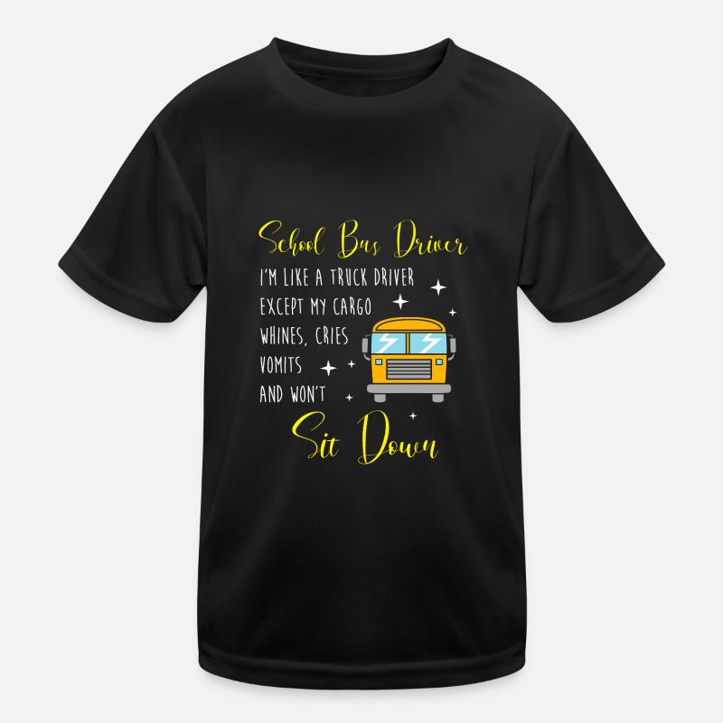 Schulbusfahrer Schulbus Kinder Funktions-T-Shirt