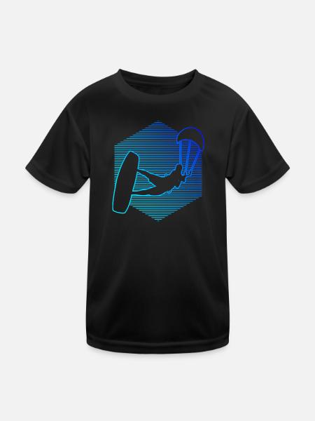 Kitesurfeuse Femmes Kitesurf Kitesurf Kitesurf Kitesurf - T-shirt sport Enfant - noir - Devant