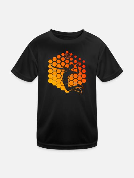 Volleyball féminin Volleyball masculin - T-shirt sport Enfant - noir - Devant