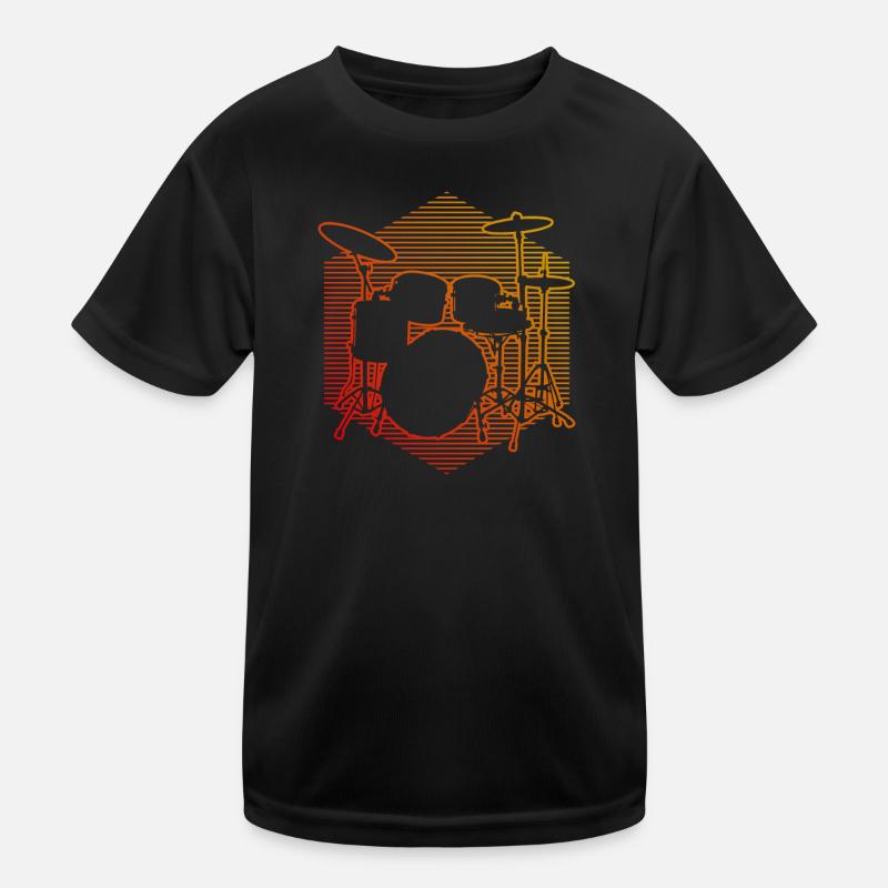 Drum Kit Schlagzeuger Schlagzeug Schlagzeugspielen Kinder Funktions-T-Shirt