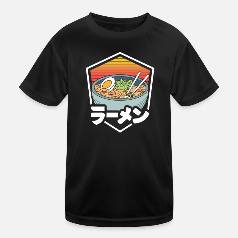 Retro Ramen - Kids Functional T-Shirt - black