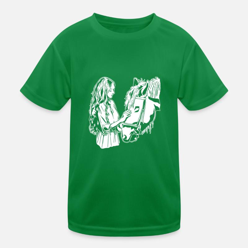 Mädchen Pferdeliebhaber, Pferdebesitzer, Reitgeschenk Kinder Funktions-T-Shirt