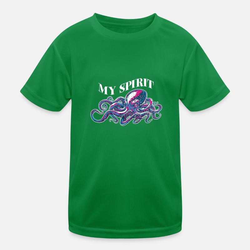 Octopus Kalmar Octopuses from the Deep Sea Kids Functional T-Shirt