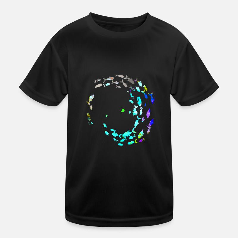 fischschwarm,fische,malerei,graffiti,bunte Farben Kinder Funktions-T-Shirt