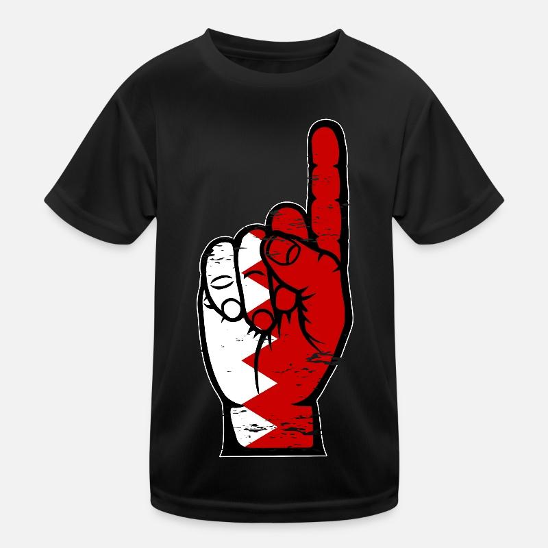 Bahrain Flagge Nummer 1 used Kinder Funktions-T-Shirt
