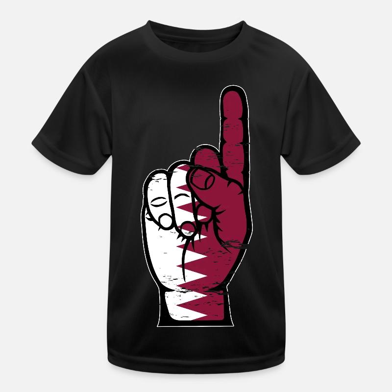 Katar Flagge Nummer 1 used Kinder Funktions-T-Shirt