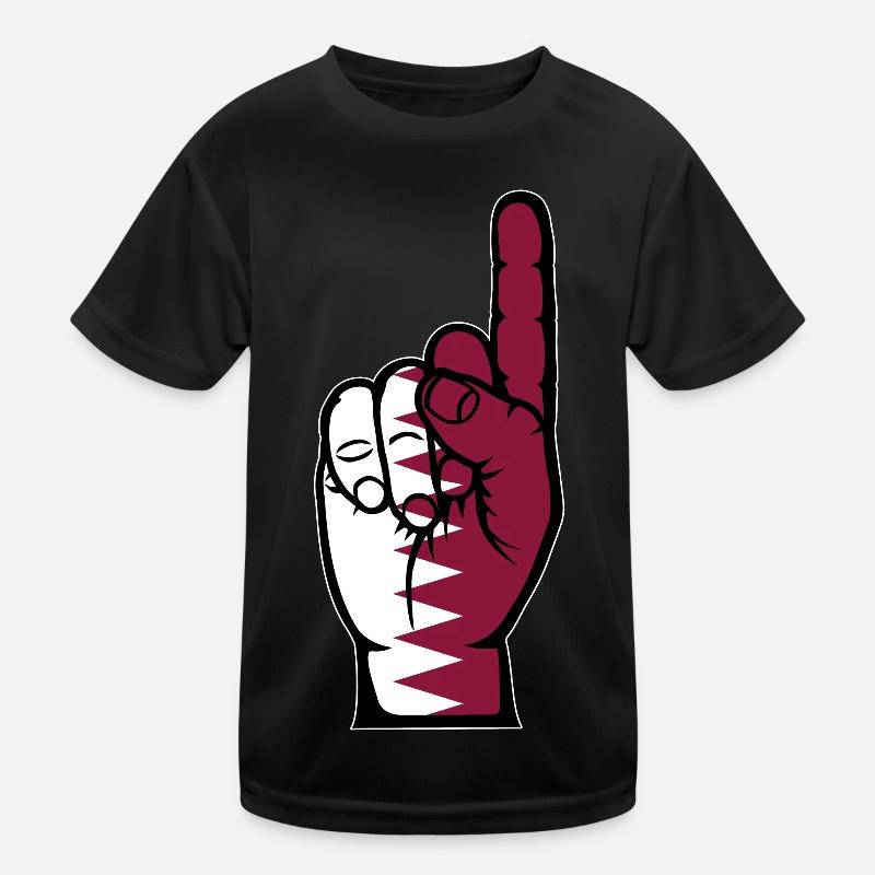 Katar Flagge Nummer 1 Kinder Funktions-T-Shirt